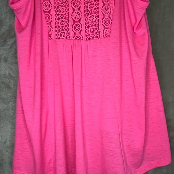 NO BOUNDARIES PINK SKULL TOP WITH LACED BACK - Picture 8 of 11